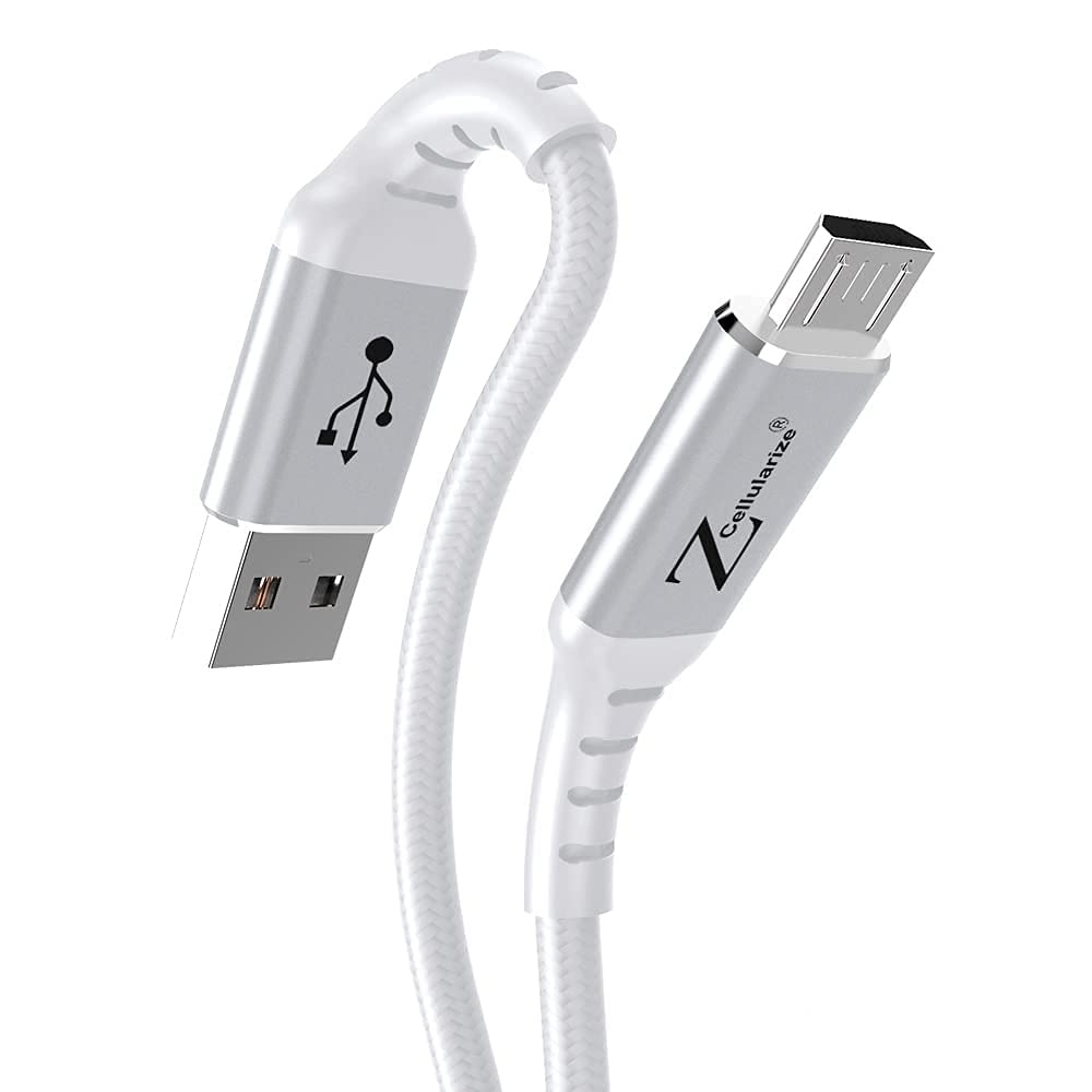 Chargeur Rapide Biphasé Pour Smartphones Androïd Micro USB - Blanc